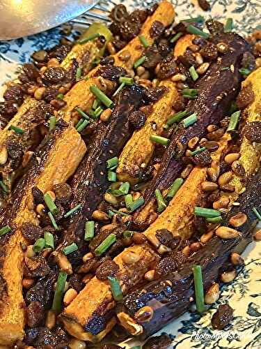 Carottes rôties et sauce aigre-douce