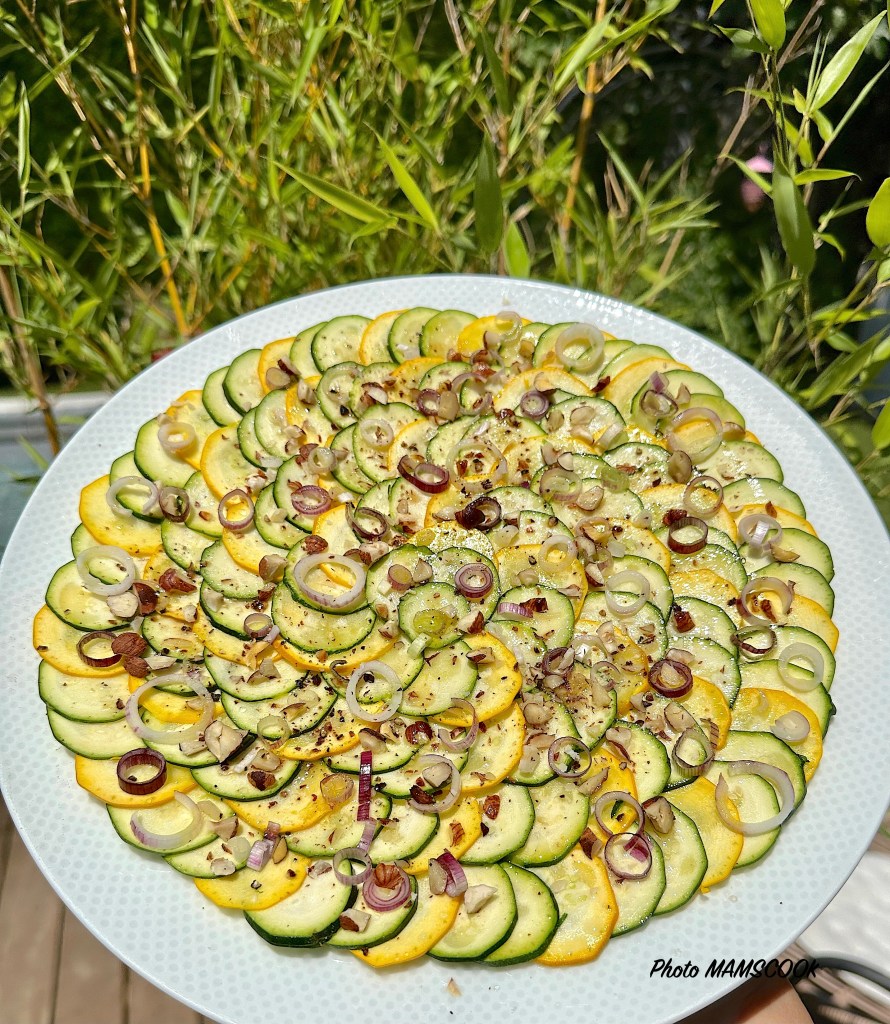 Carpaccio de courgettes