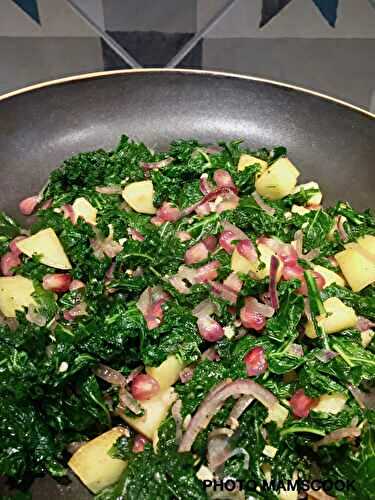 Chou Kale, à la pomme et à la grenade