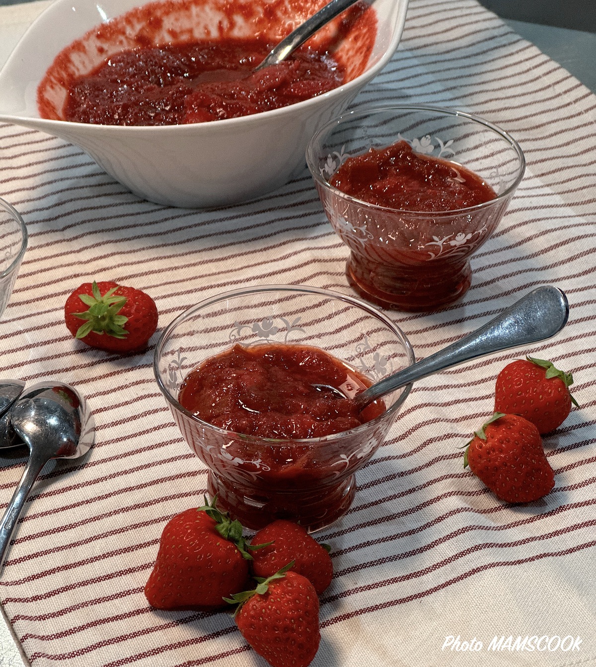 Compote fraises rhubarbe