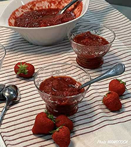 Compote fraises rhubarbe