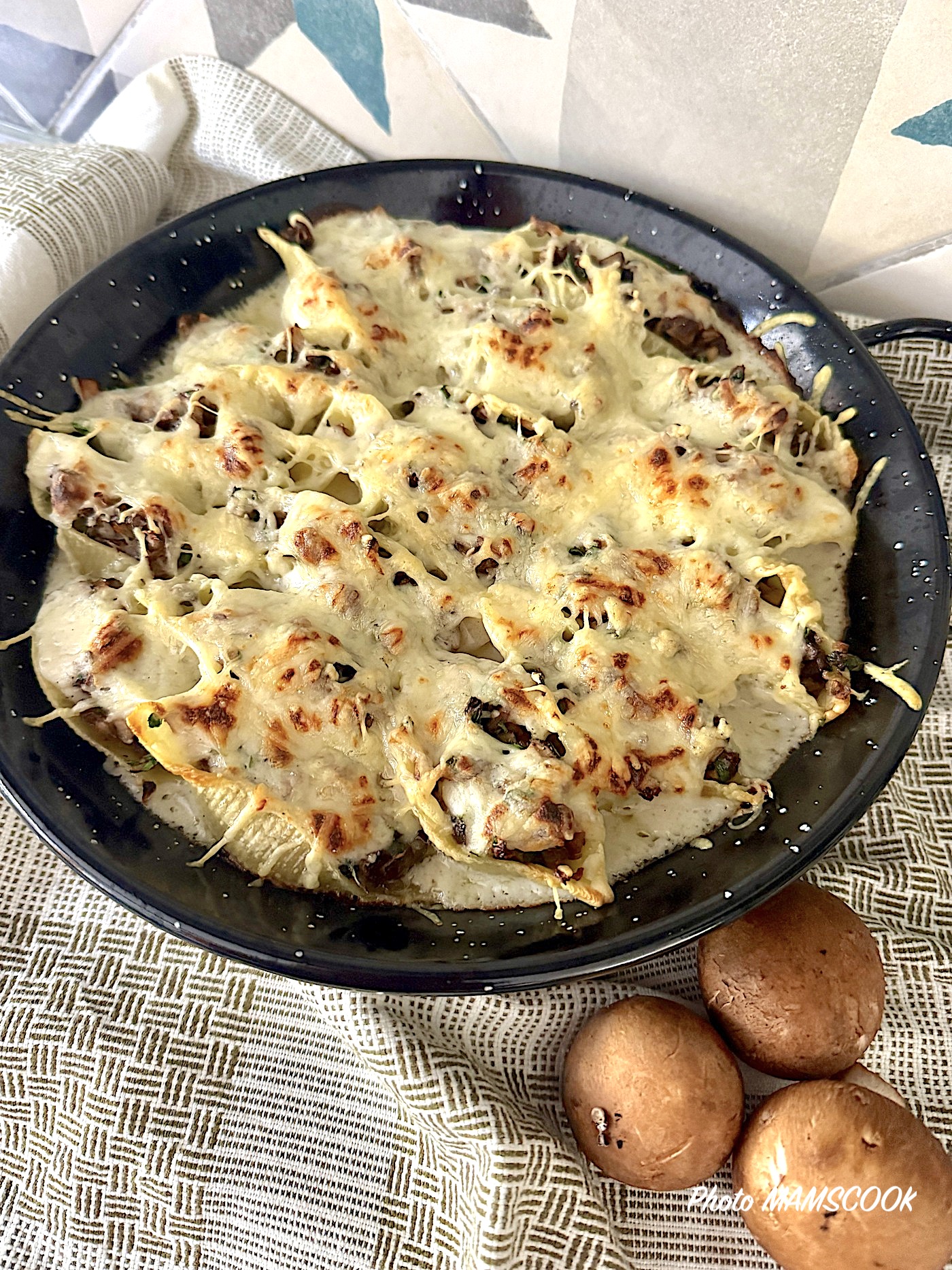 Conchiglionis aux champignons et au parmesan