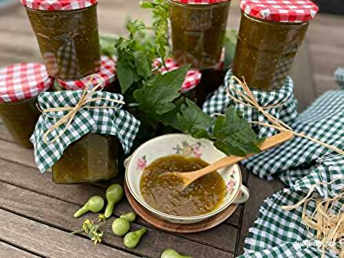 Confiture de tomates vertes à la vanille et au citron
