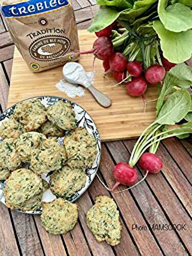 Cookies à la farine de Sarrasin et aux fanes de radis