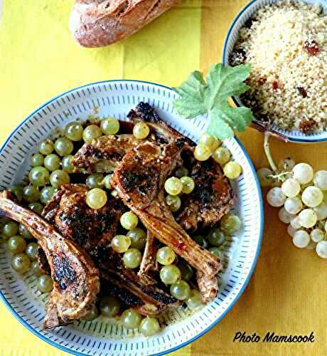 Côtes d'agneau aux épices et au Chasselas de Moissac AOP