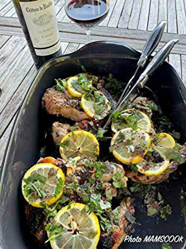 Côtes de veau marinées aux anchois au barbecue