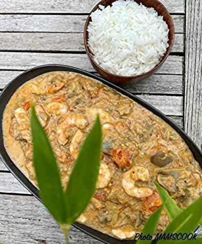 Curry d'aubergines aux crevettes