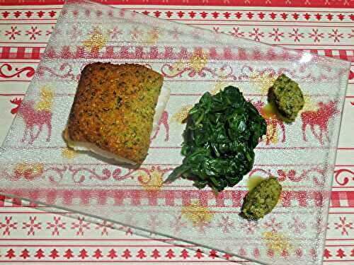 Dos de cabillaud en croute d'herbes et condiment au citron confit