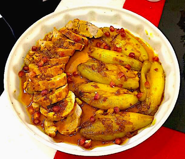 Filet mignon et endives braisées au curcuma