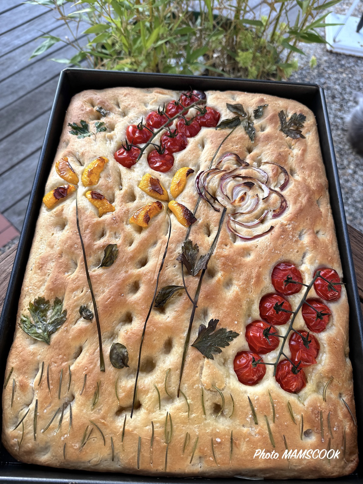 Focaccia Genovese... comme un jardin