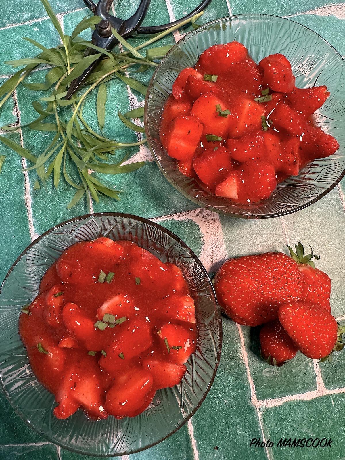 Fraises à la fraise et à l'estragon