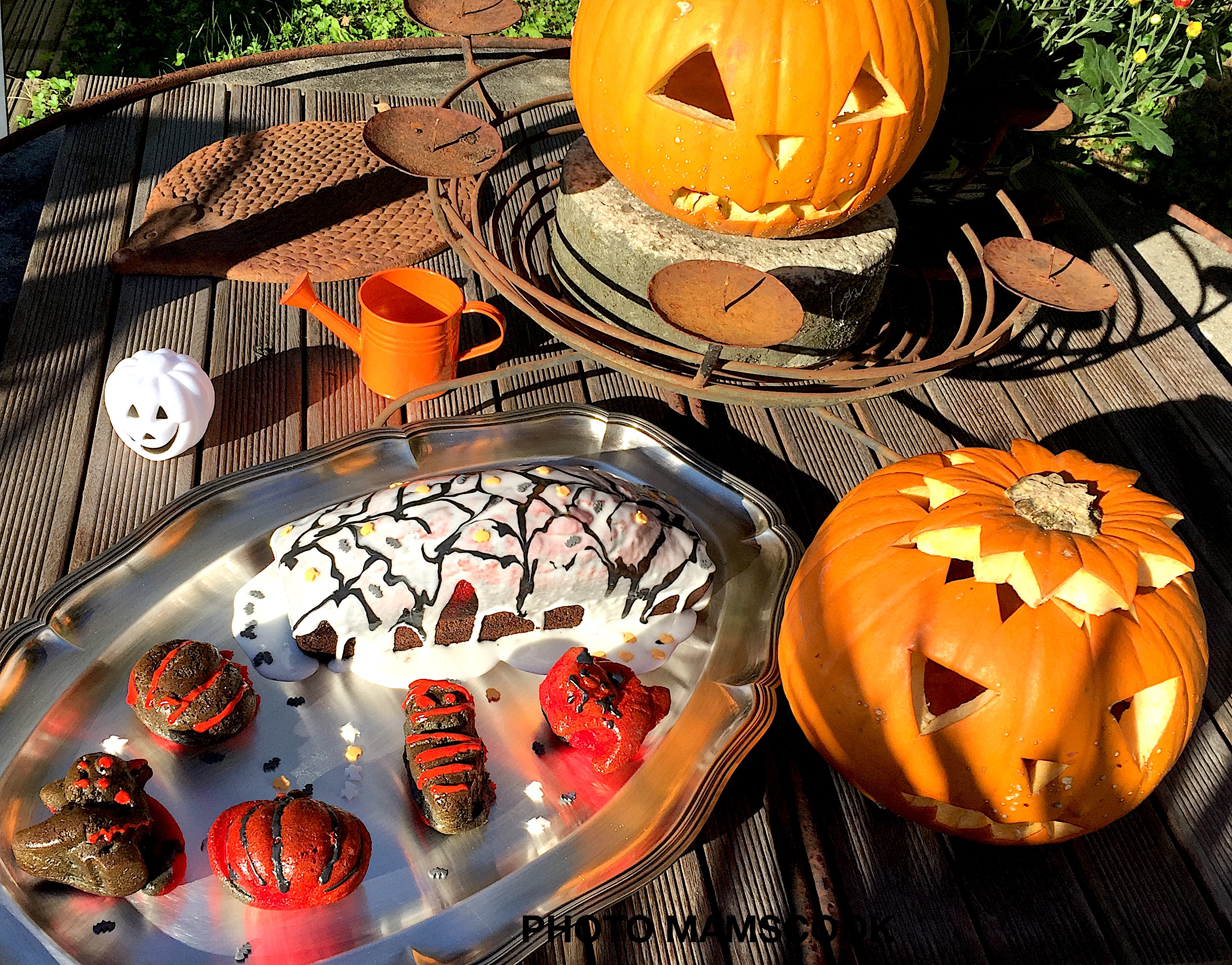 Gâteau marbré d'Halloween