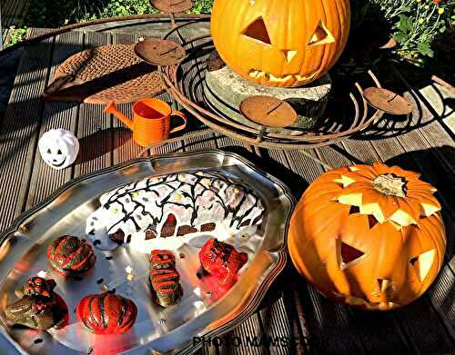 Gâteau marbré d'Halloween
