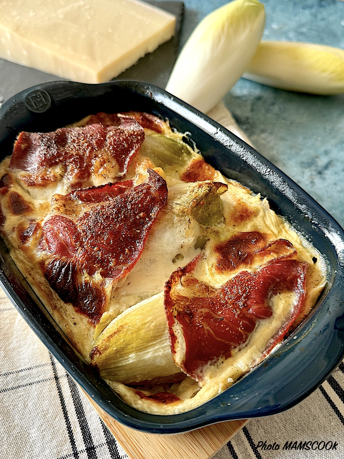 Gratin d'endives coppa parmesan