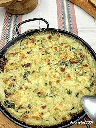 Gratin de courgettes aux épinards
