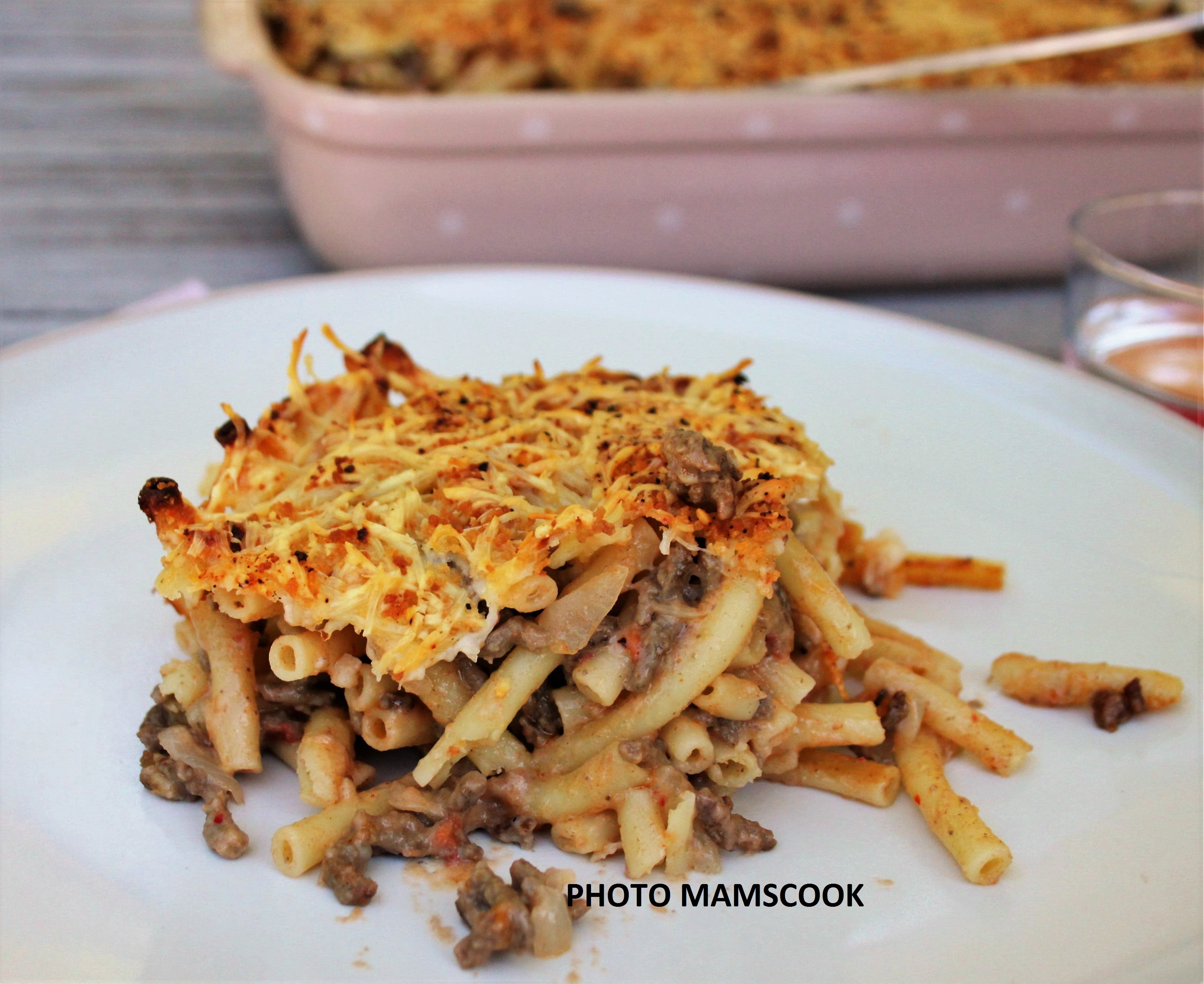 Gratin de macaronis au boeuf