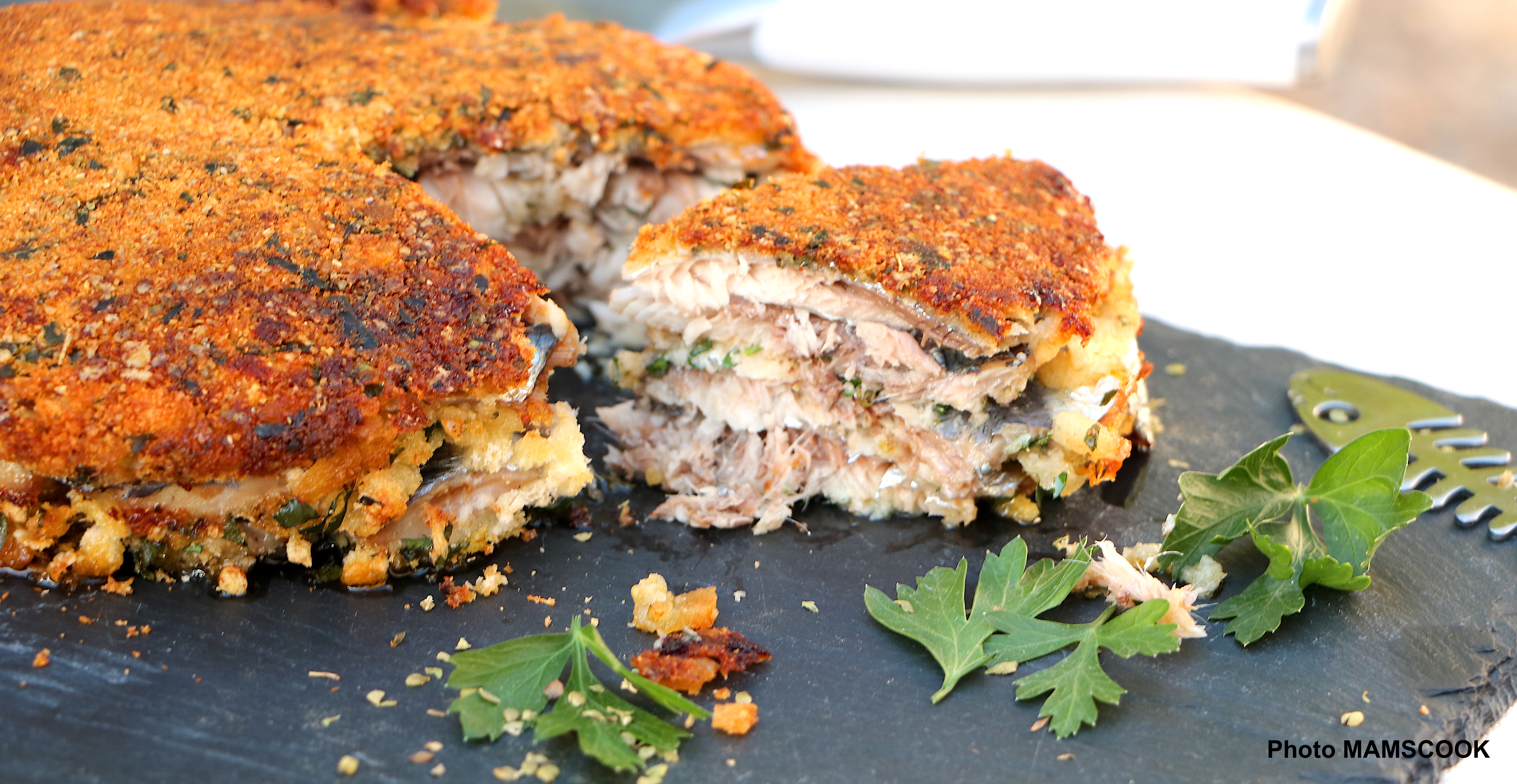 Gratin de sardines à l'origan ou Tortiera di Sarde Arraganate en italien dans le texte!