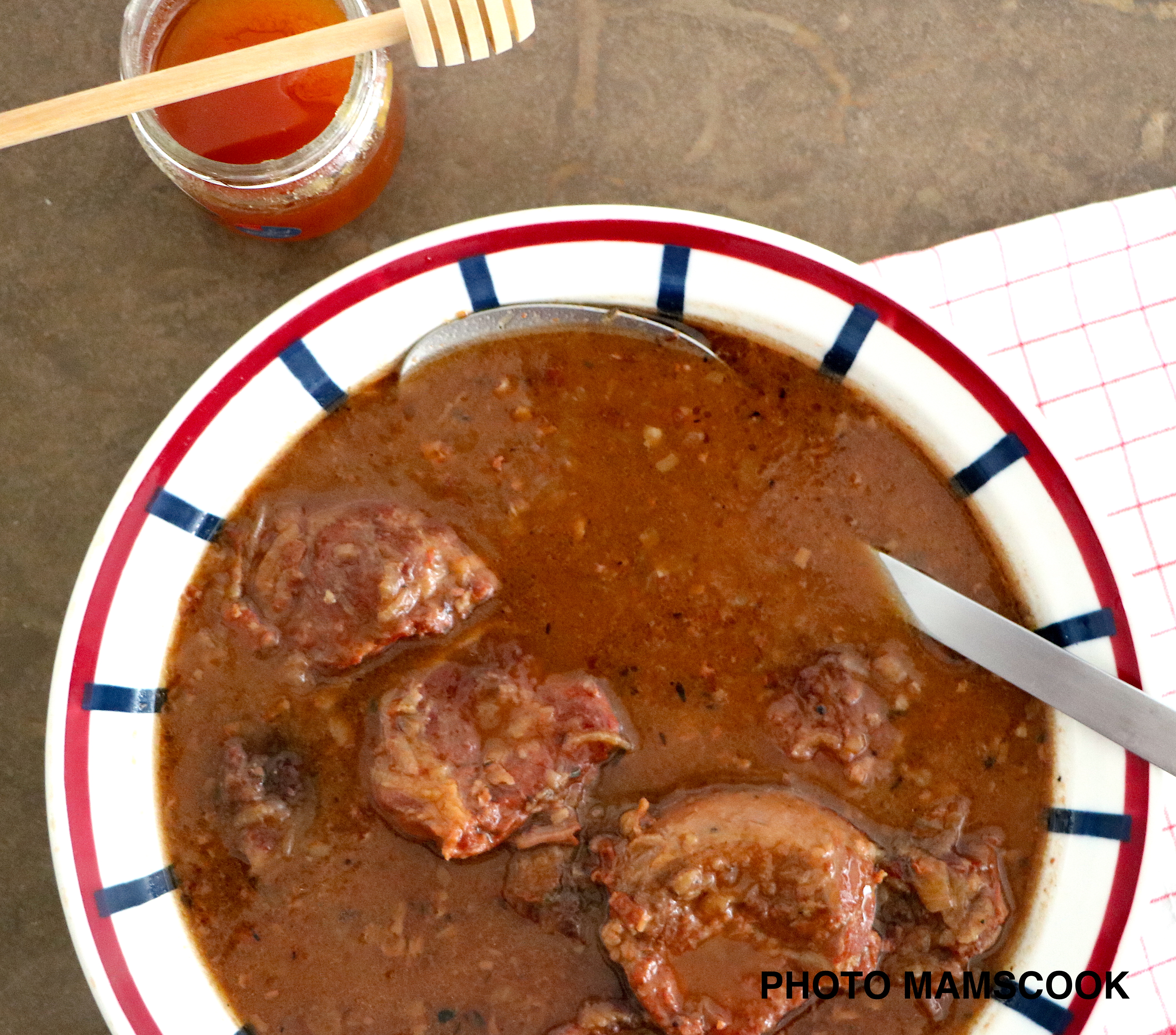 Joues de porc au cidre et au miel