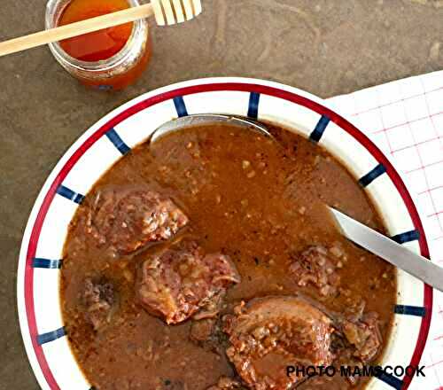 Joues de porc au cidre et au miel