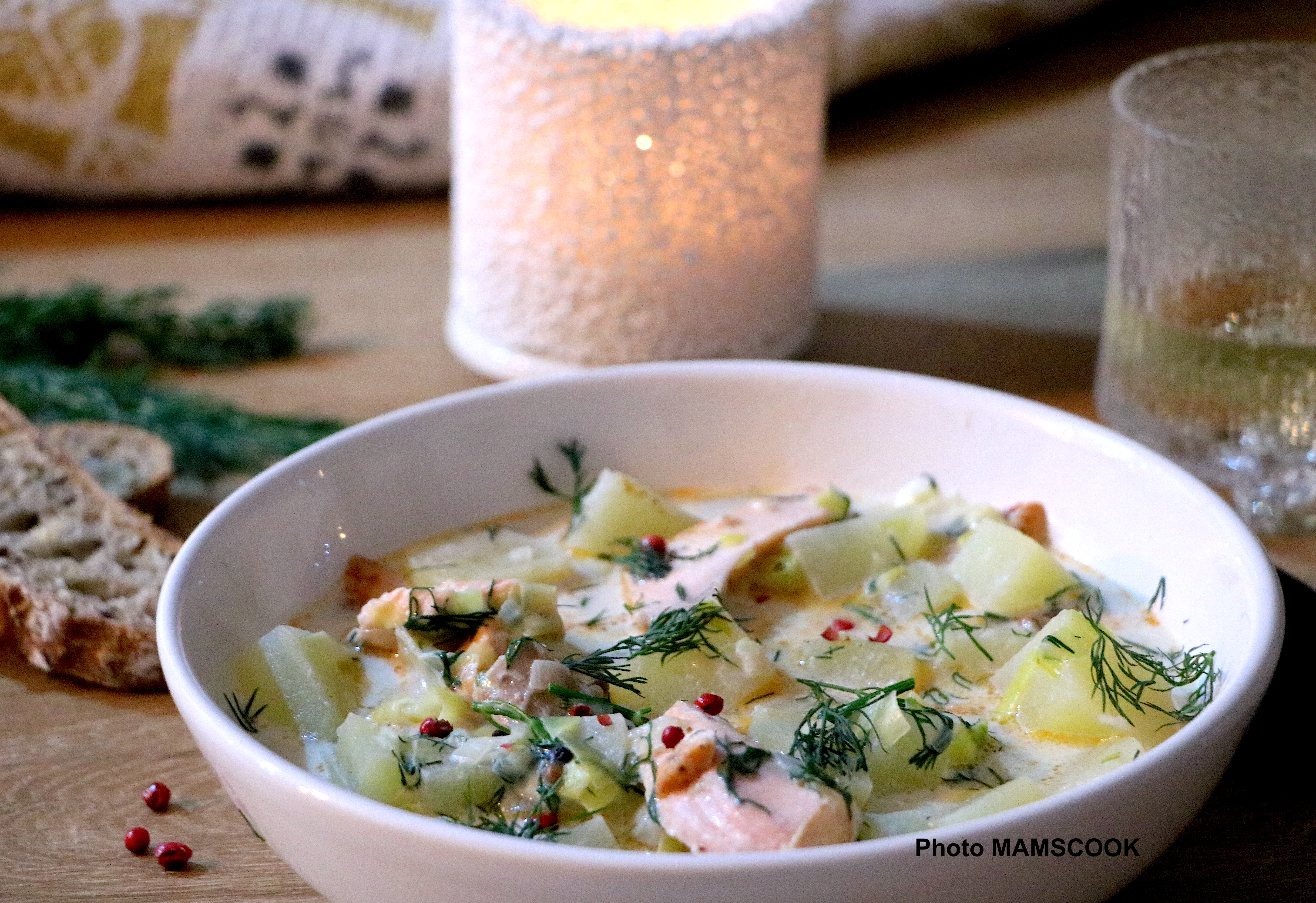 Lohikeitto, soupe de saumon Finlandaise