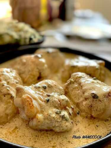 Lotte au poivre vert