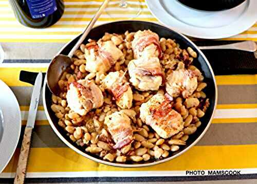 Lotte bardée aux haricots Tarbais