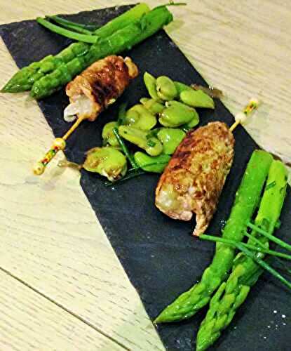 Maki de veau à l'Ossau Iraty et légumes verts de printemps