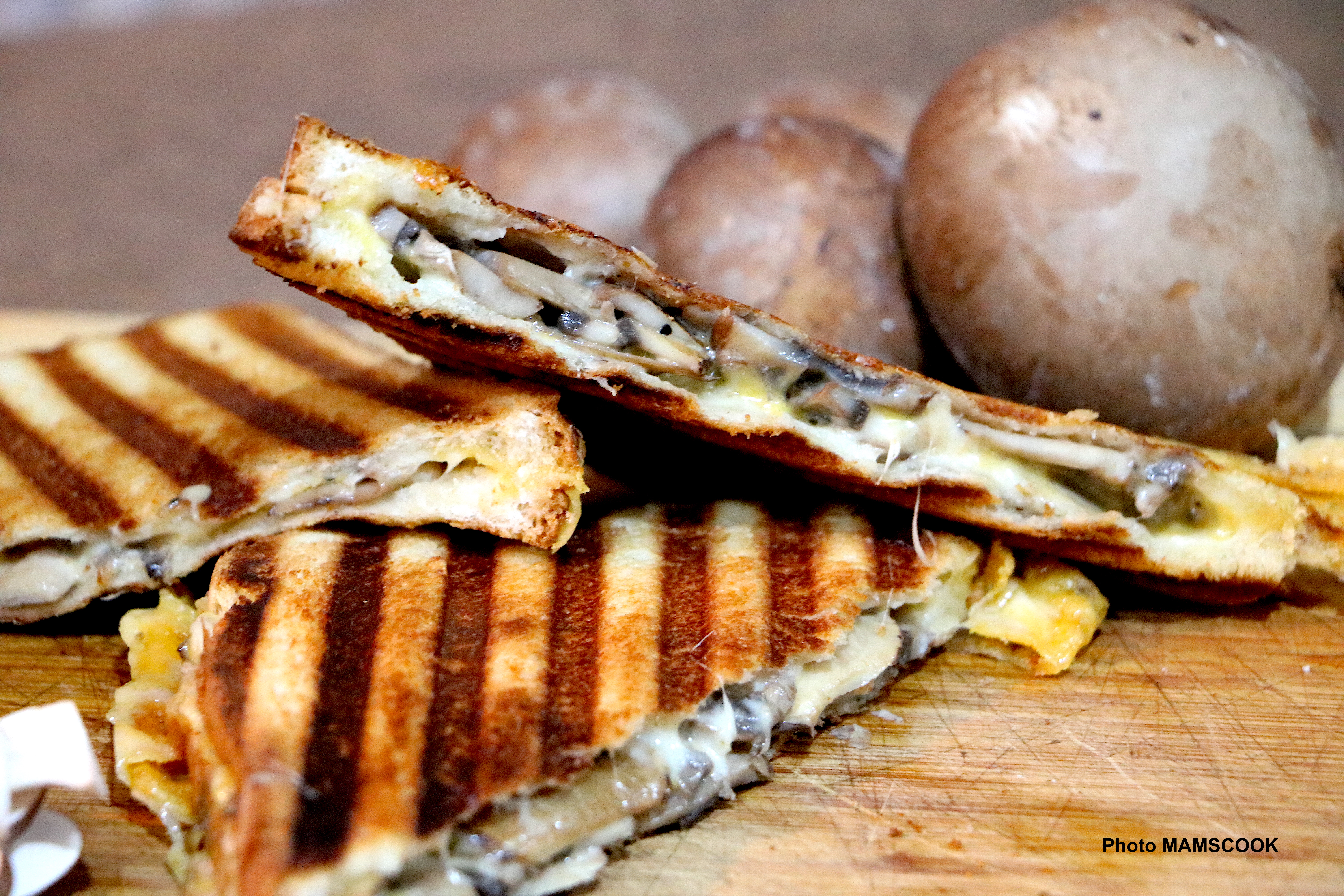 Mes croques Monsieur aux champignons, autrement appelés Croq'champi!
