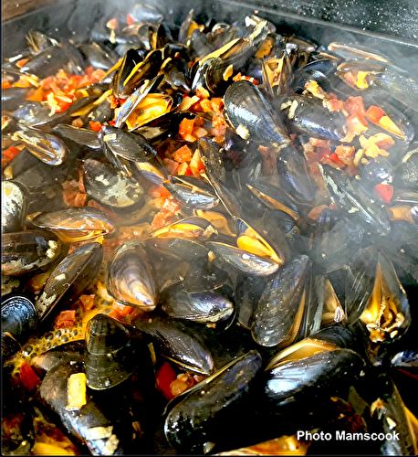 Moules au chorizo à la plancha