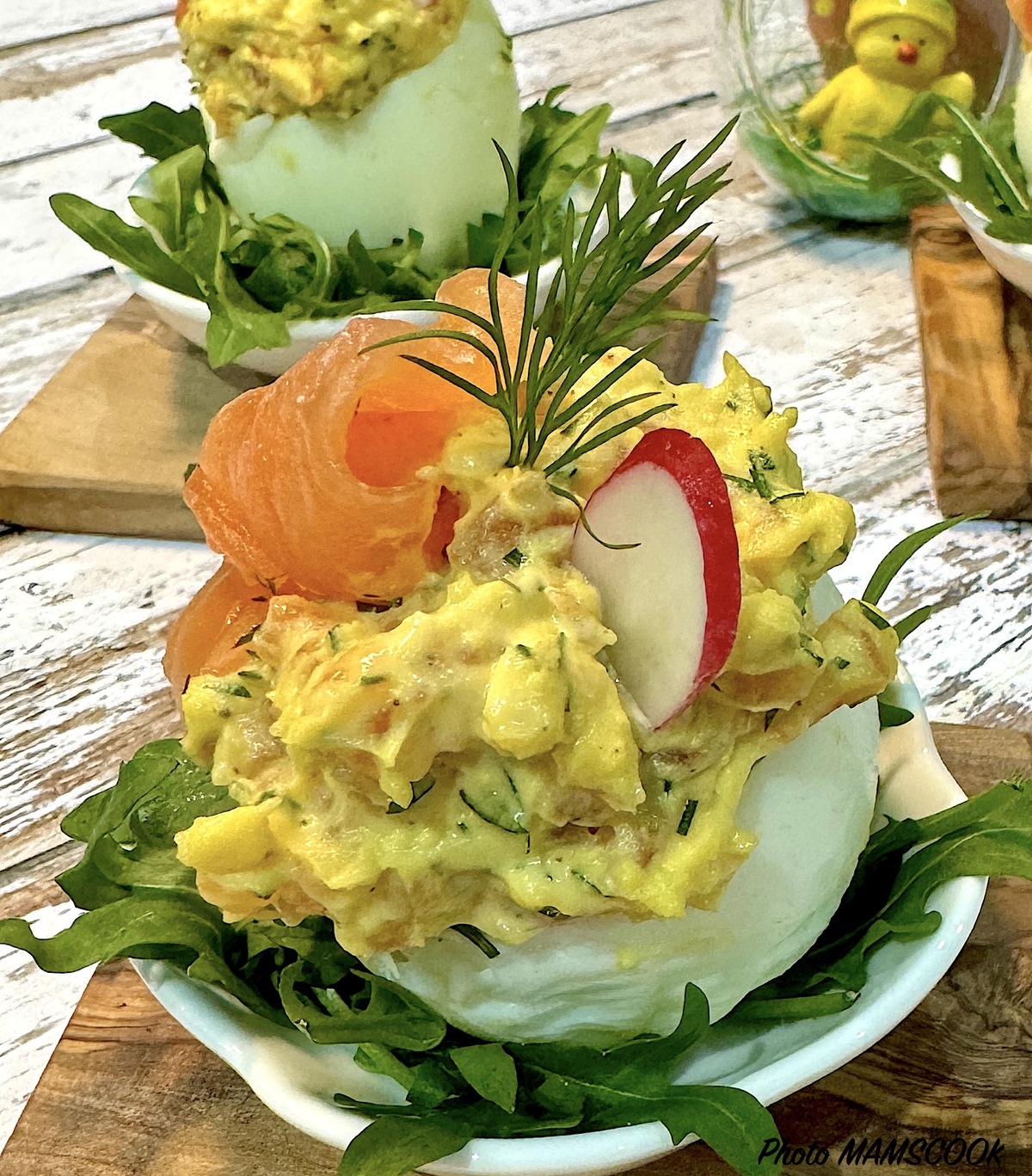 Oeufs mimosa au saumon