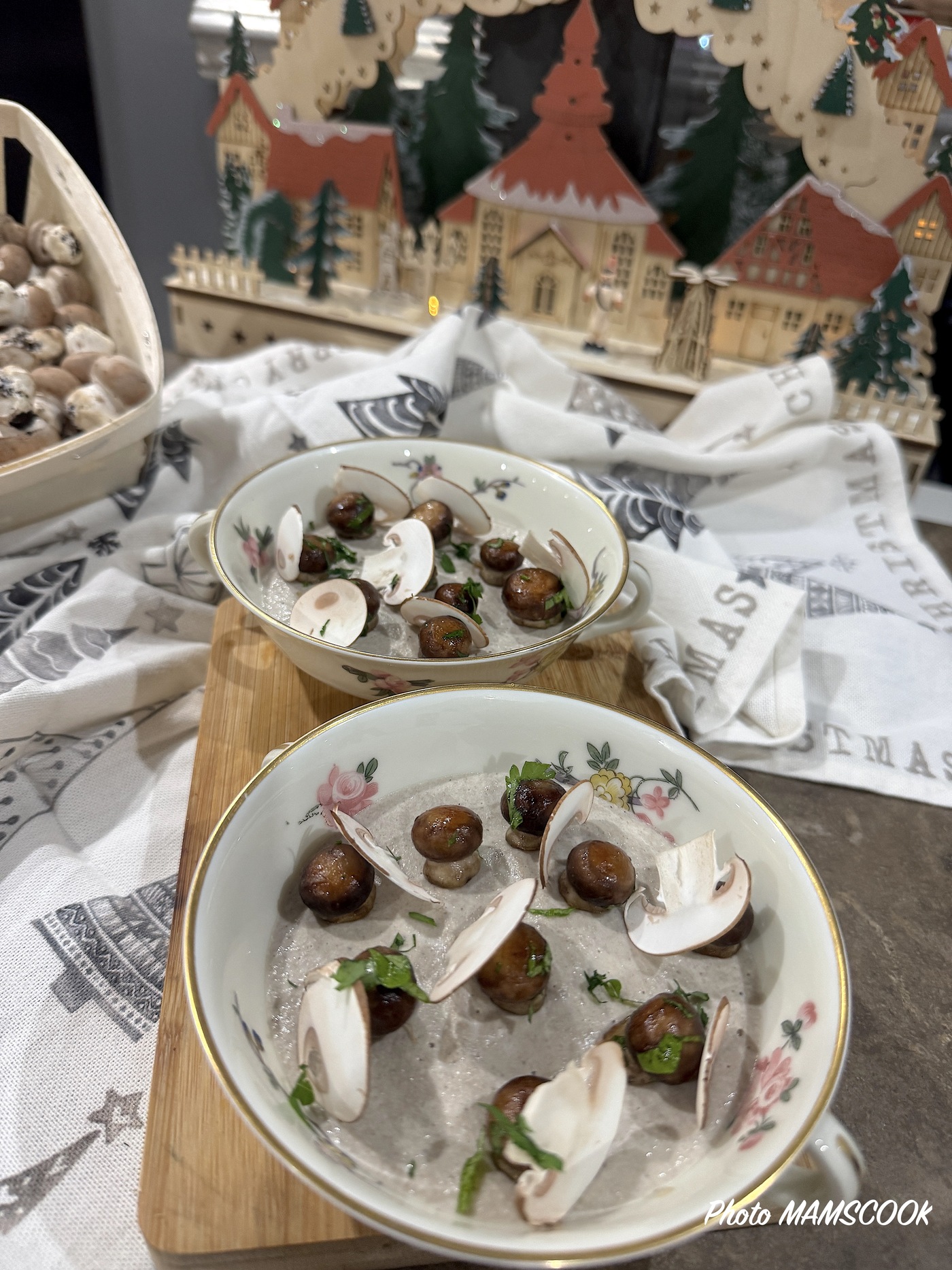 Panna cotta aux champignons de Paris