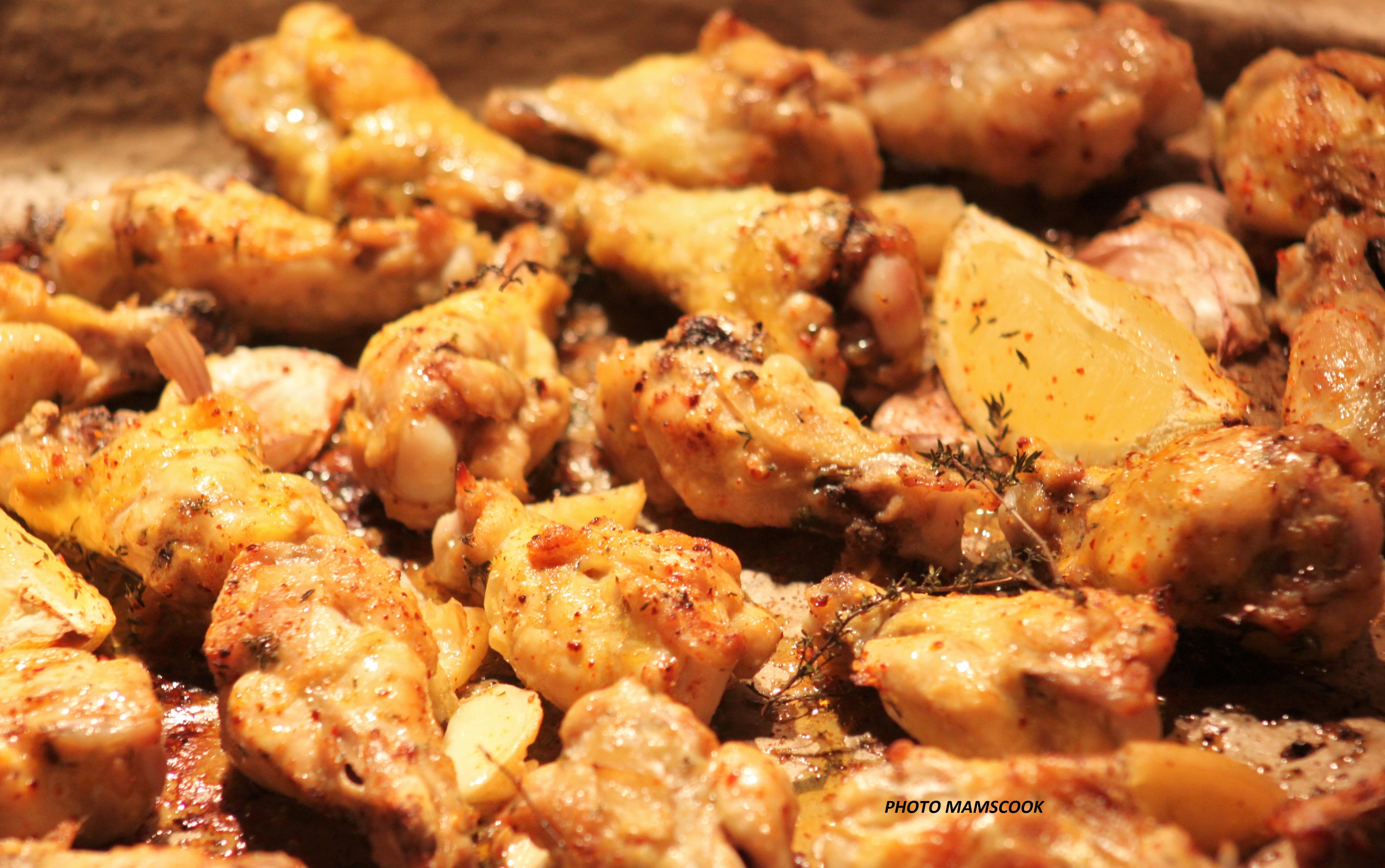 Pilons de poulet au thym et aux citrons