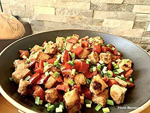 Poêlée d'espadon aux poivrons à la plancha