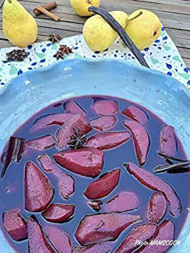 Poires au vin et aux épices