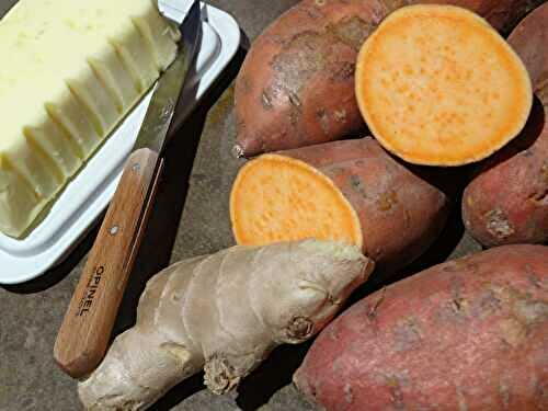 Purée de patates douces au gingembre