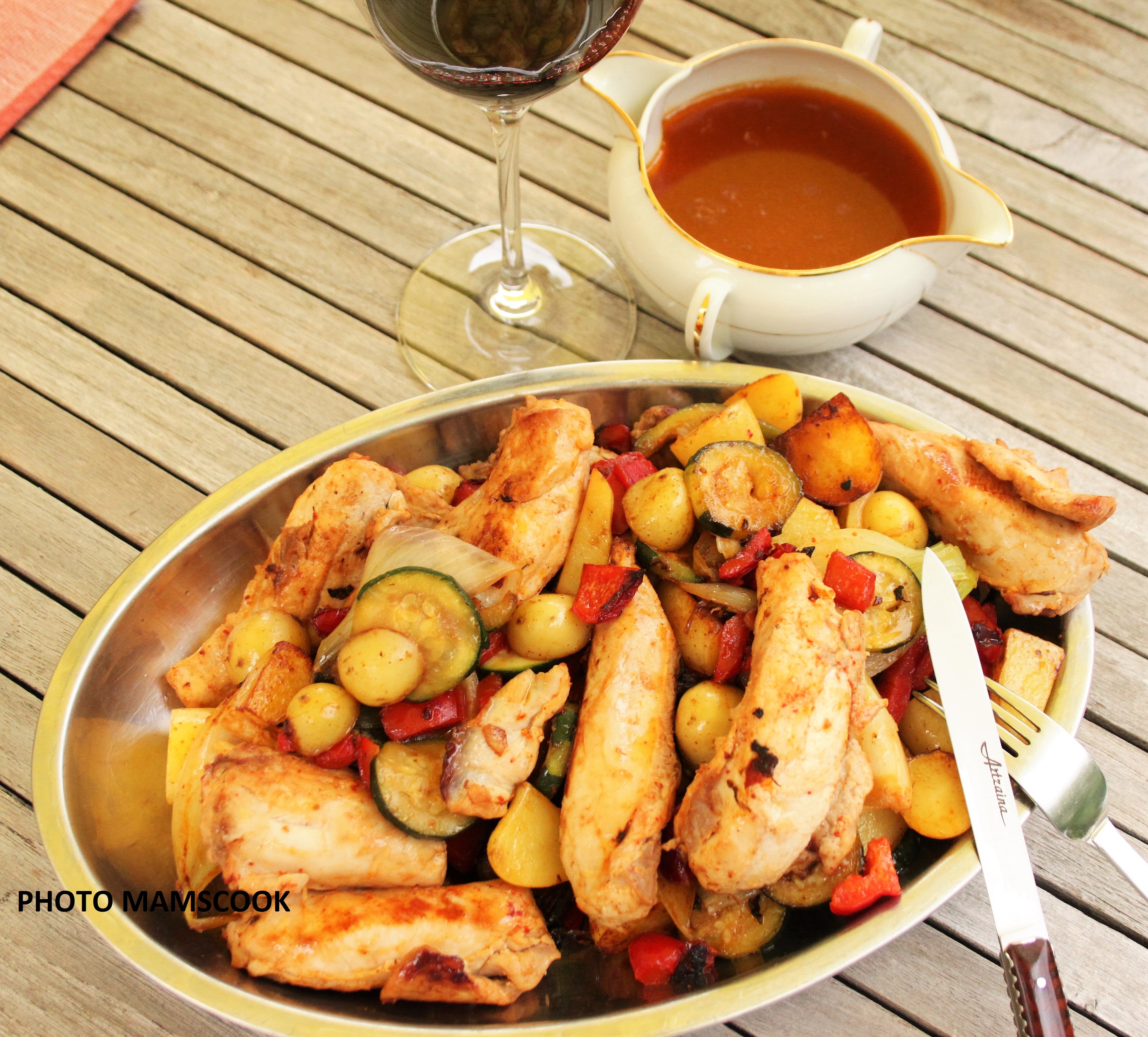Râbles de lapin à la plancha aux petits légumes, à l'ail rose de Lautrec et au piment d'Espelette