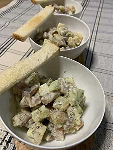 Salade de hareng aux deux pommes
