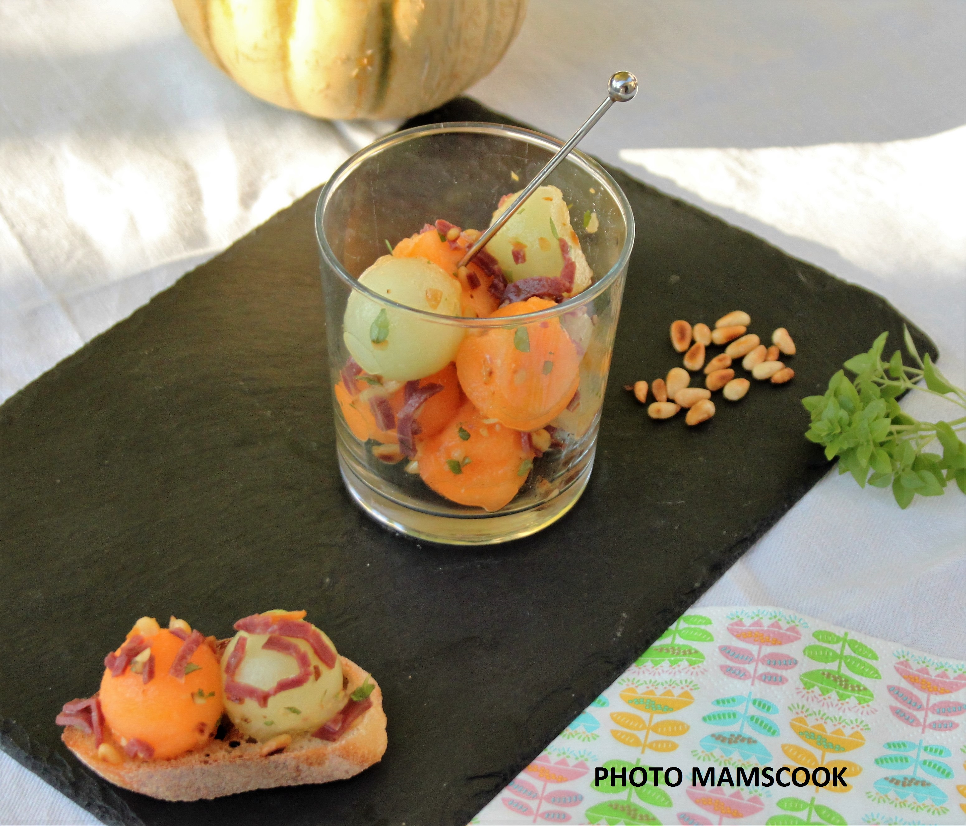 Salade de melons en deux façons