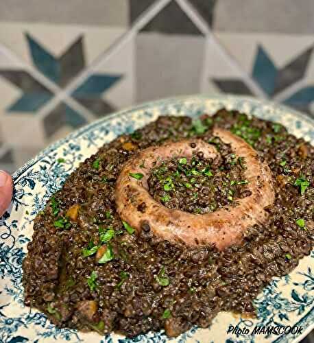 Saucisse de Toulouse aux lentilles crémeuses