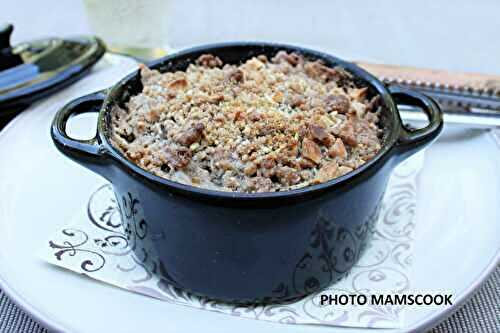 Saumon aux petits légumes en crumble de blé noir