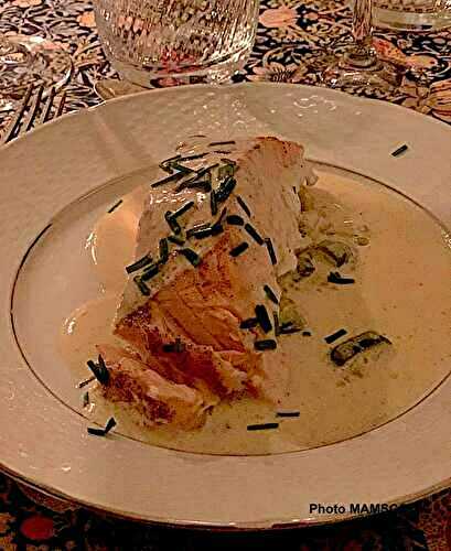 Saumon d'Ecosse aux huitres chaudes