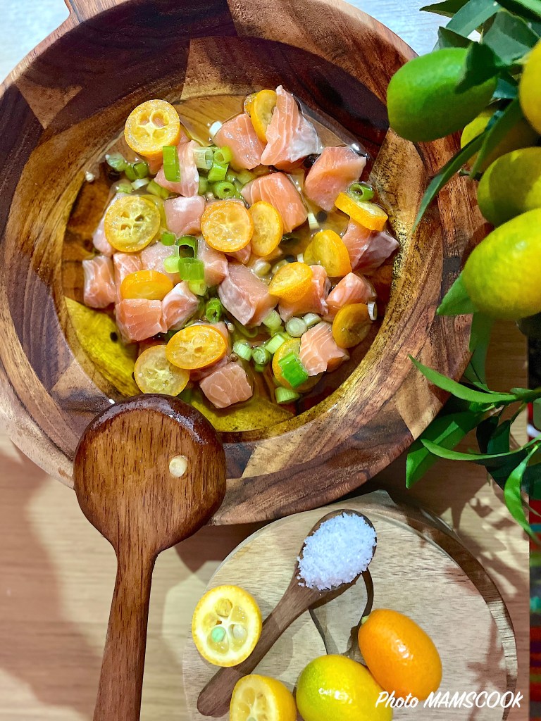 Saumon mariné aux kumquats