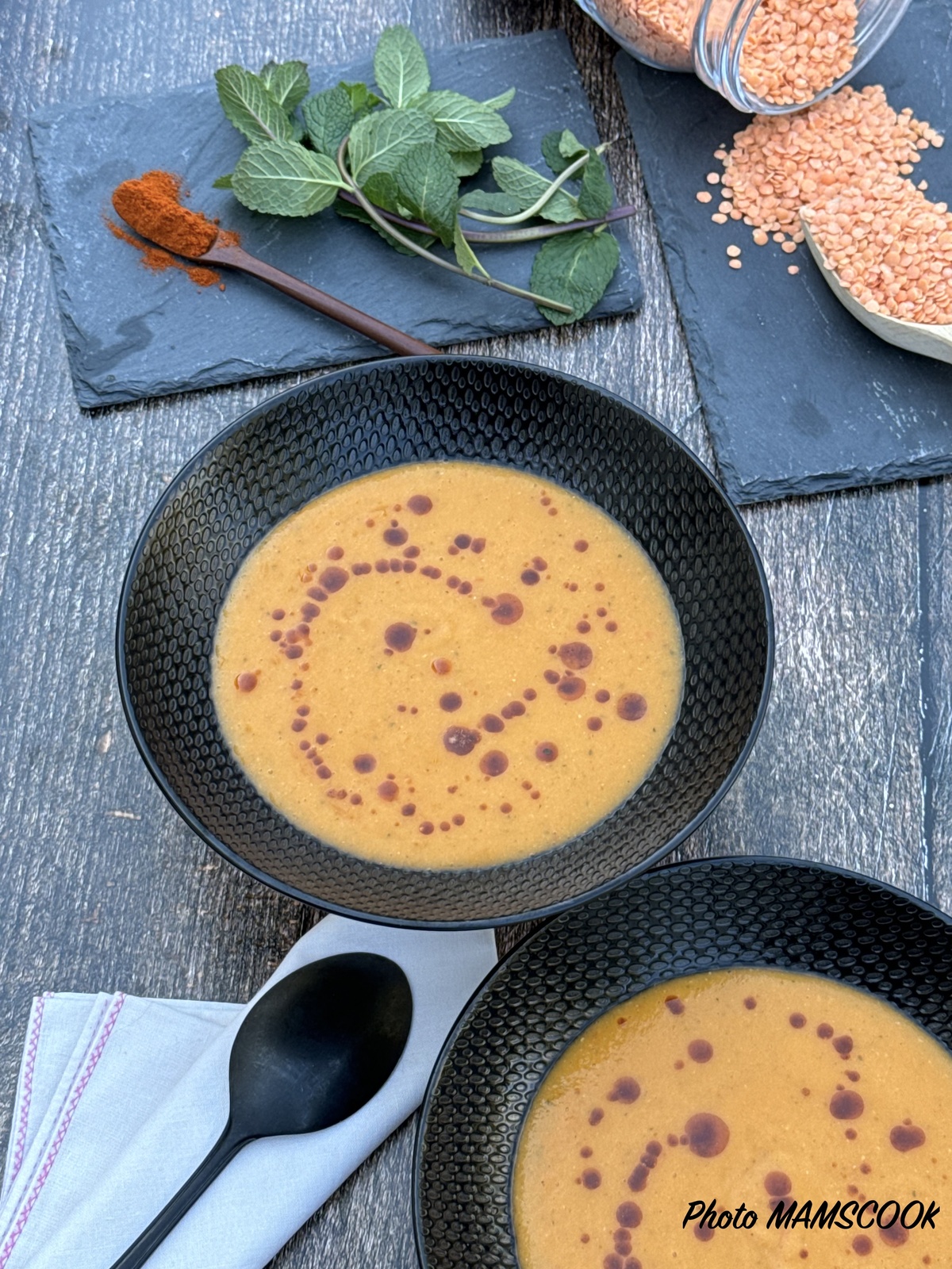 Soupe de lentilles corail aux épices