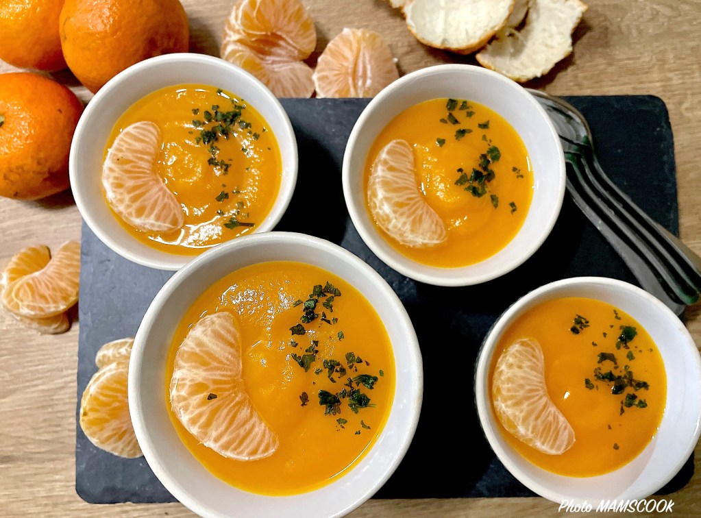 Soupe froide de carottes aux clémentines