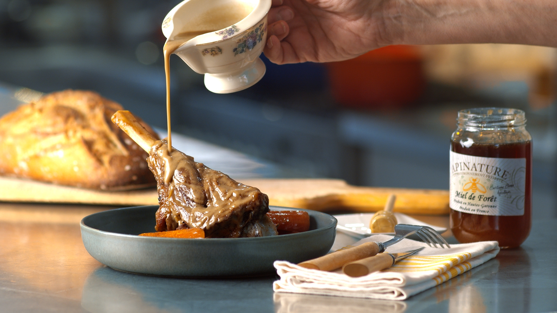 Souris d'agneau confites au miel