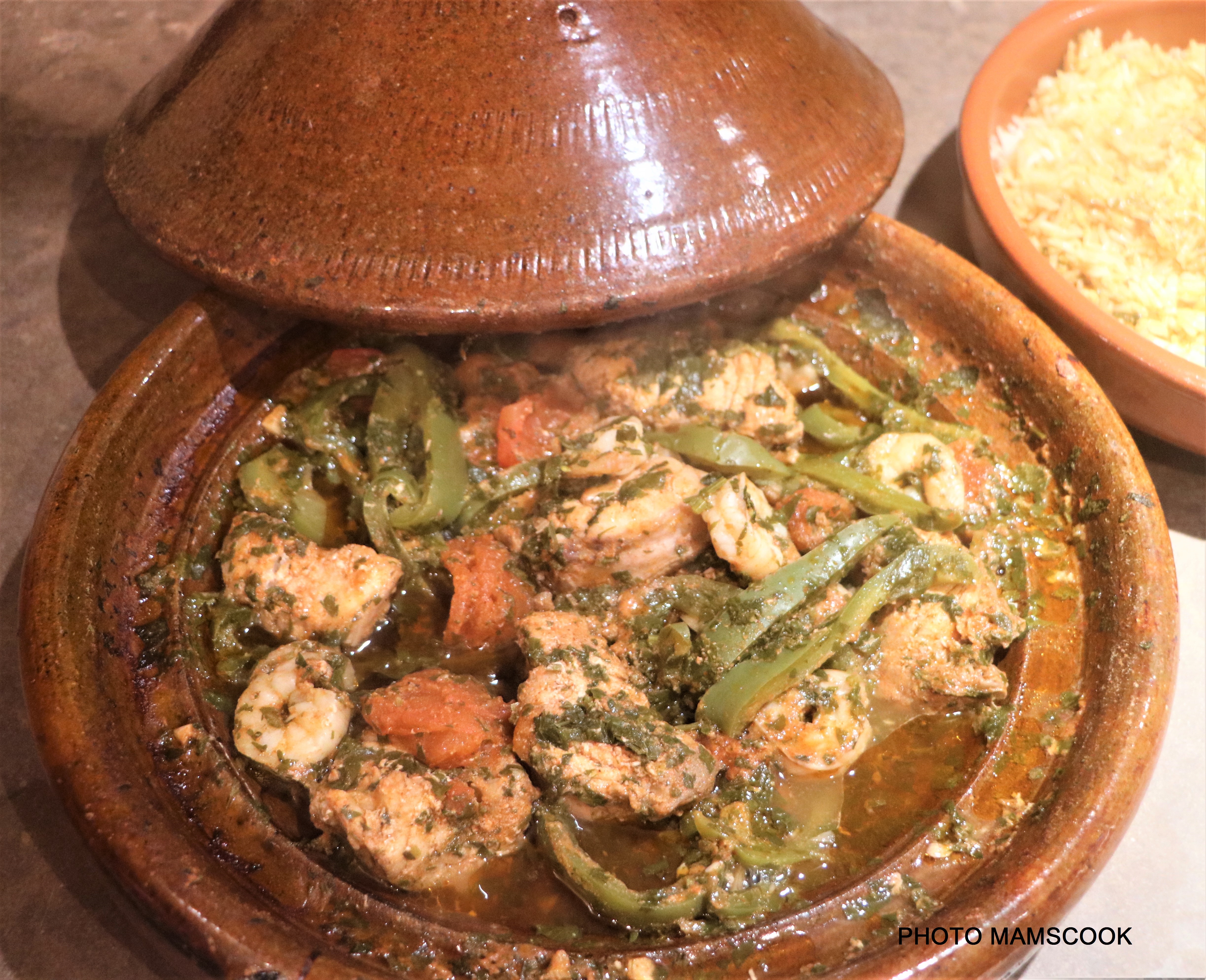 Tajine de lotte aux gambas