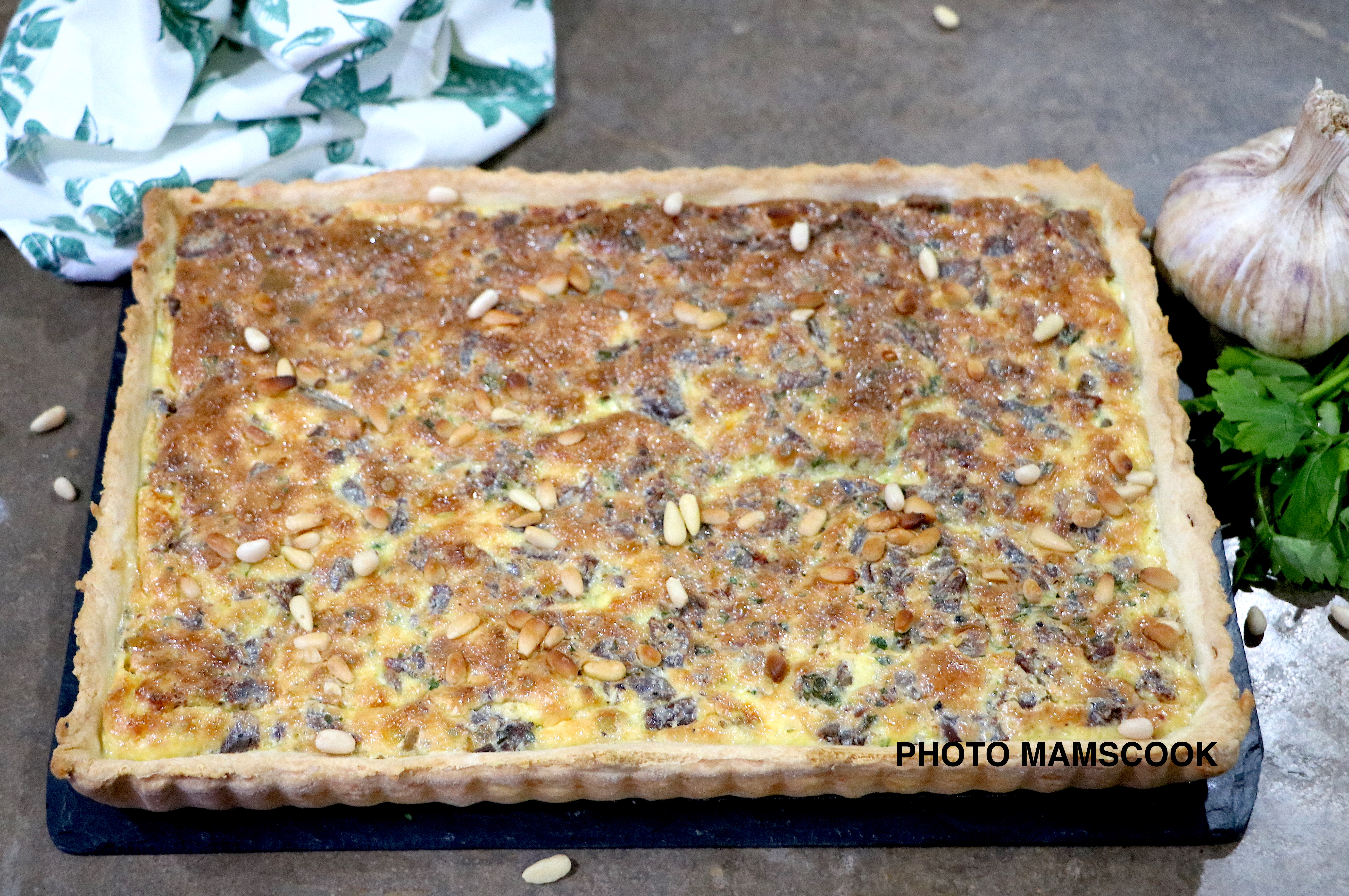 Tarte au confit de canard