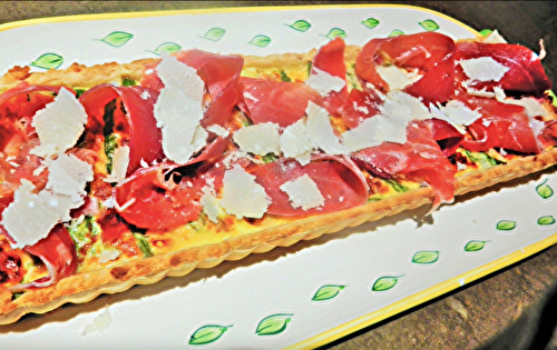 Tarte aux asperges et au parmesan
