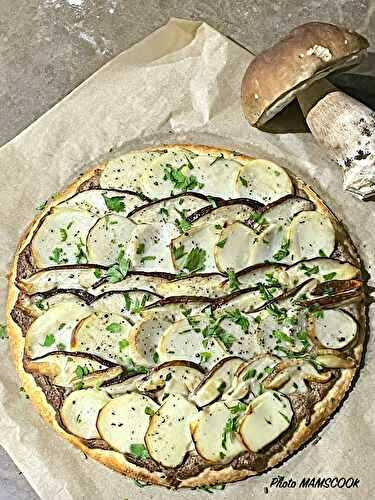 Tarte aux cèpes et au noix inspirée par Michel Bras