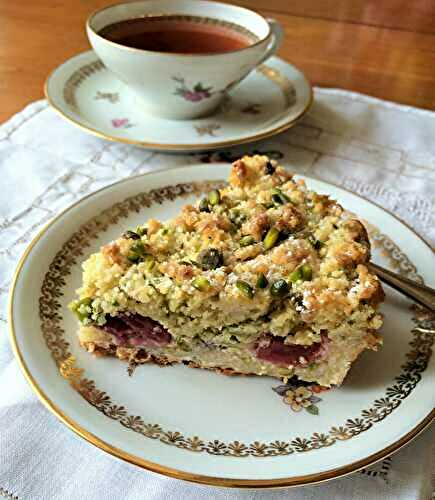 Tarte aux cerises et à la pistache